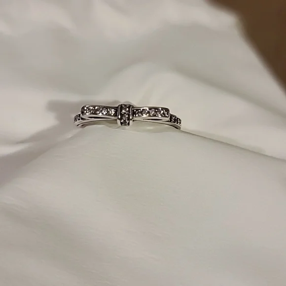 Sterling silver s925 simulated diamond ring - Picture 5 of 6